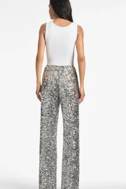 Women Sachin & Babi Matching Sets-Alli Pant Silver Sequins