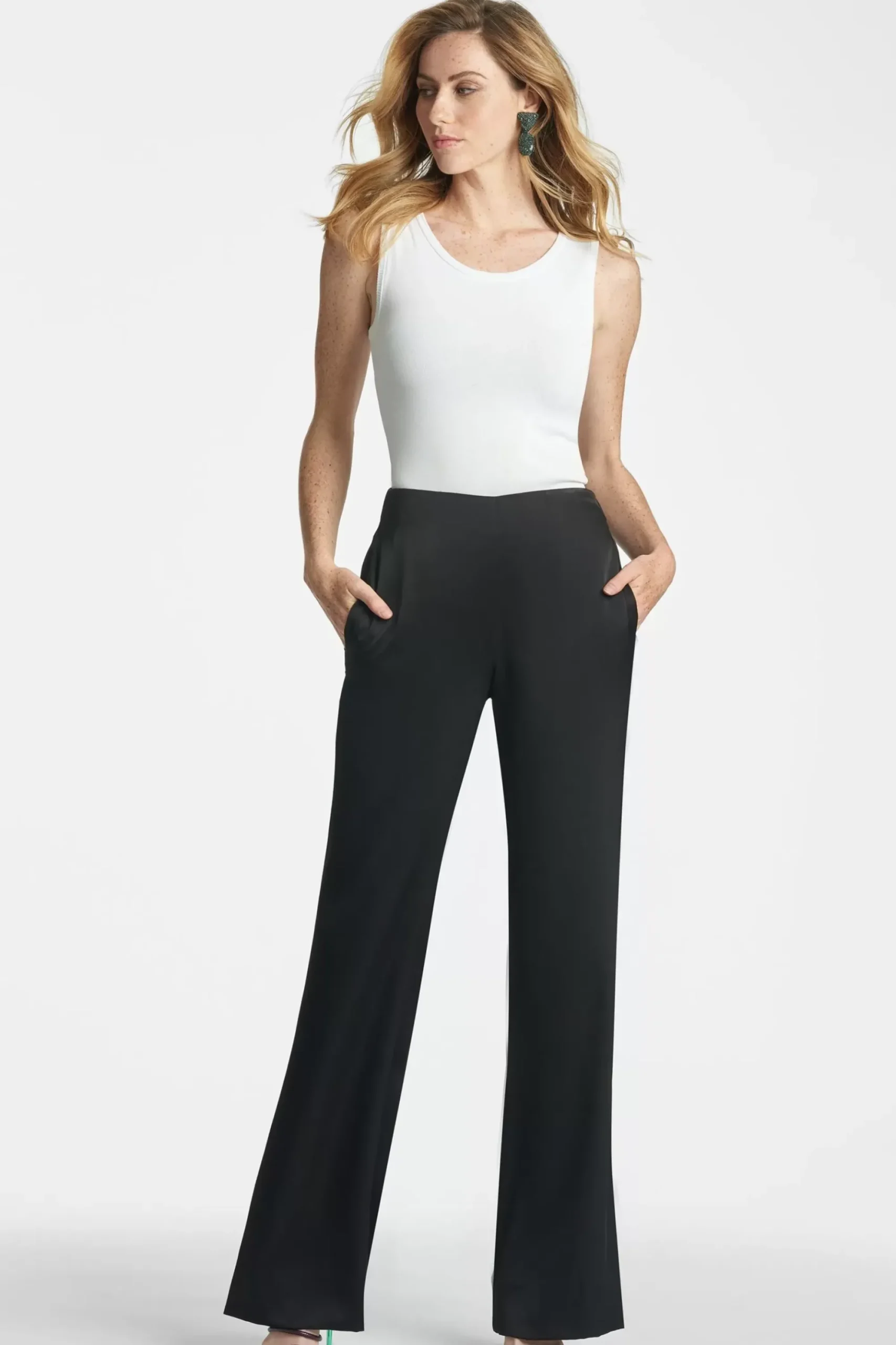 Women Sachin & Babi Pants & Jumpsuits-Alli Satin Pants Black