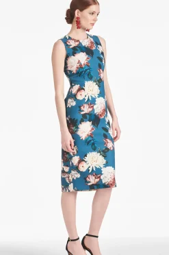 Women Sachin & Babi Dresses-Anna Dress Teal Garden