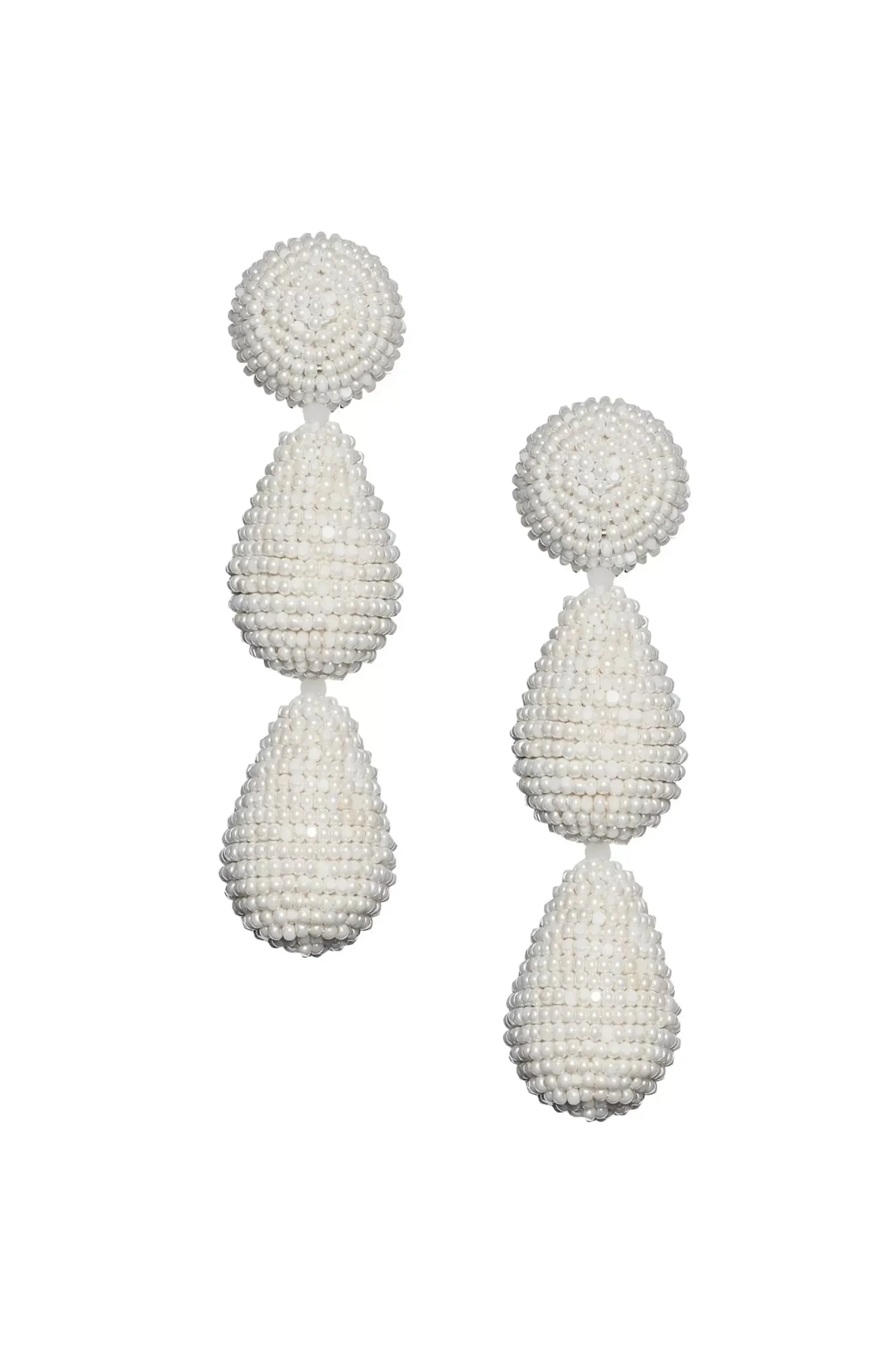 Women Sachin & Babi Earrings-Arielle Earrings-Smooth Beads Ivory
