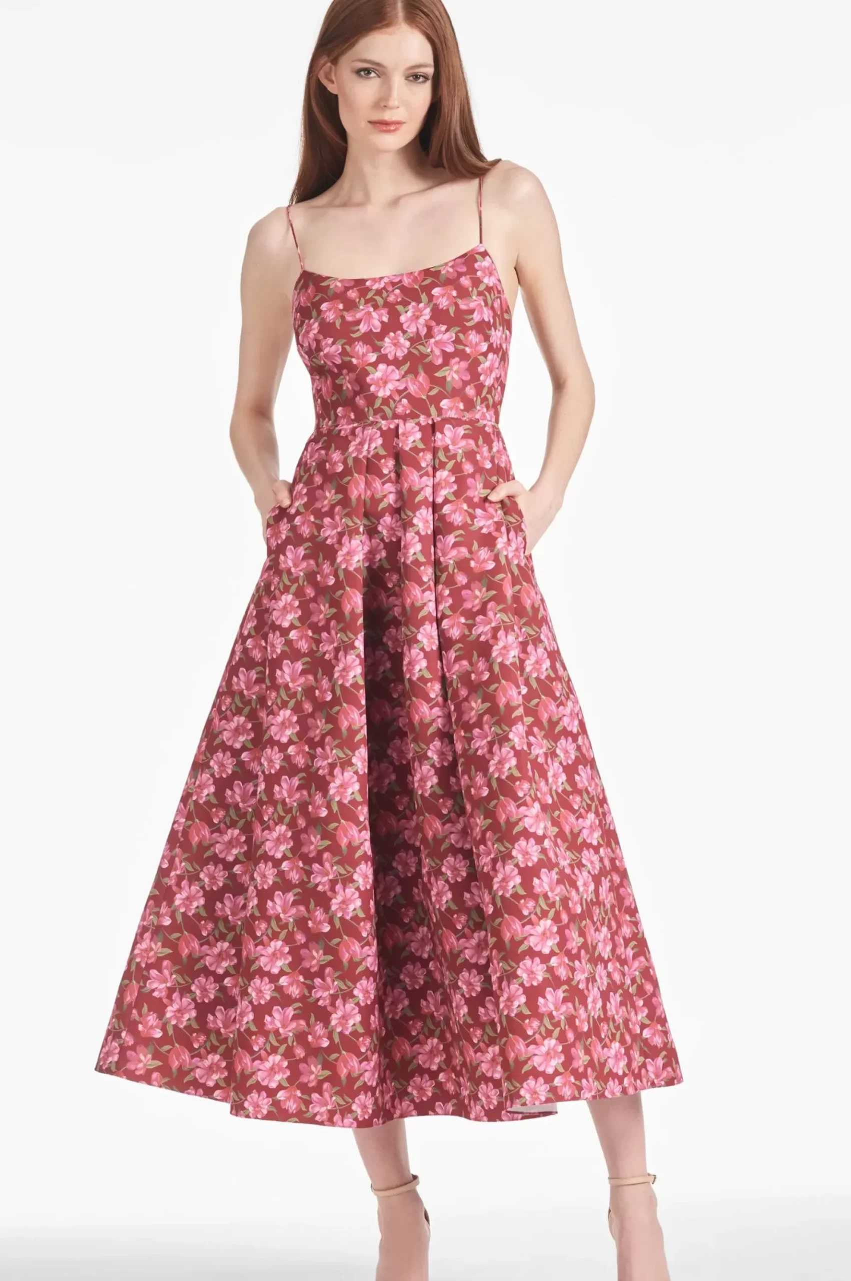 Women Sachin & Babi Dresses-Audra Dress Bordeaux Bloom