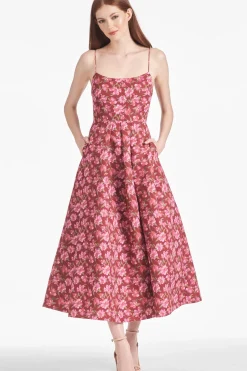 Women Sachin & Babi Dresses-Audra Dress Bordeaux Bloom