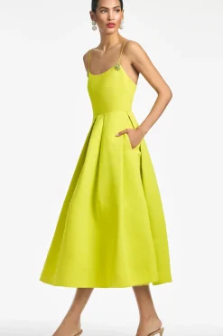 Women Sachin & Babi Dresses-Audra Dress Chartreuse