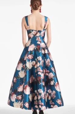 Women Sachin & Babi Gowns-Audrey Gown Teal Garden