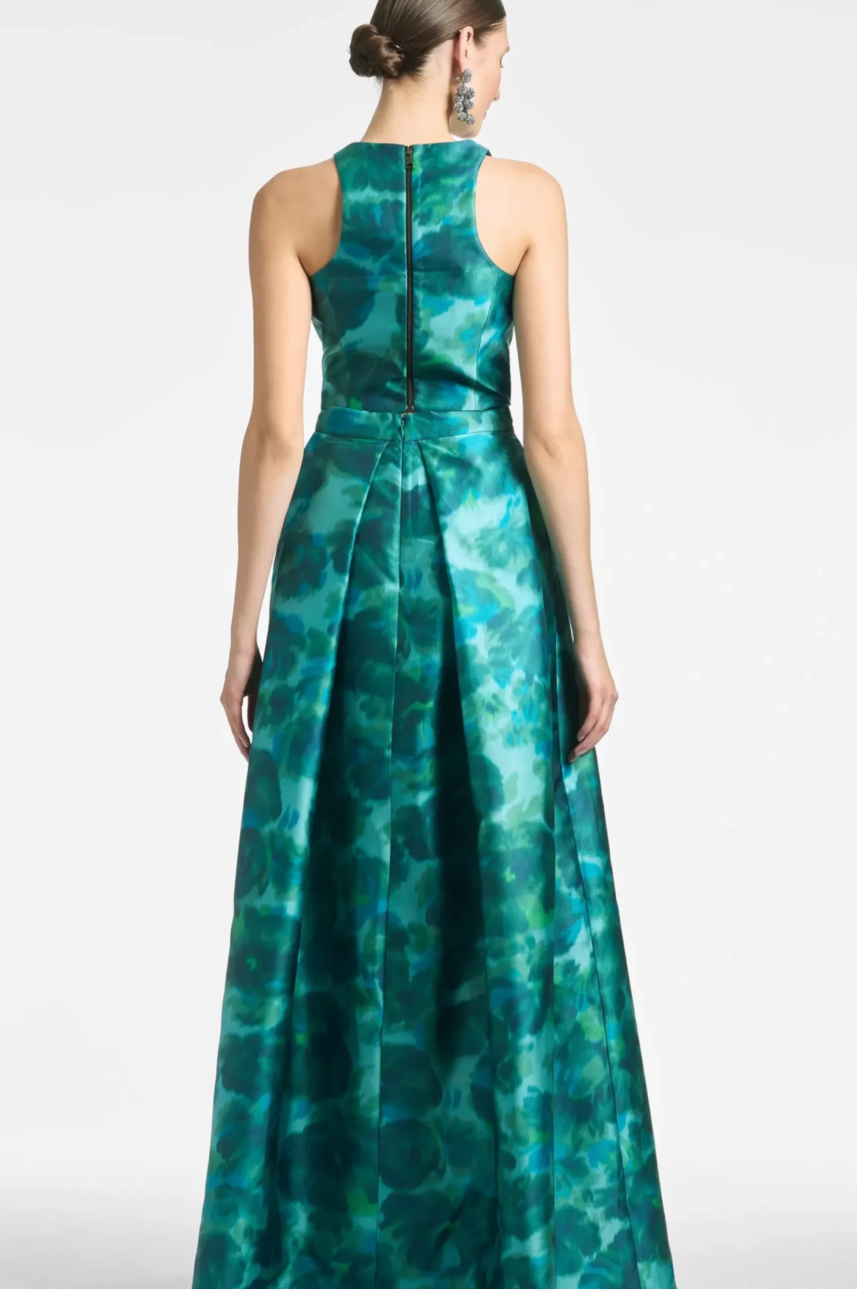 Women Sachin & Babi Matching Sets-Ava Skirt Emerald Watercolor Floral