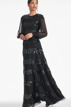 Women Sachin & Babi Gowns-Brenda Gown Black