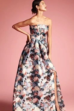 Women Sachin & Babi Gowns-Brielle Gown Ice Blue Garden