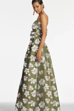 Women Sachin & Babi Gowns-Brielle Gown Moss Magnolia