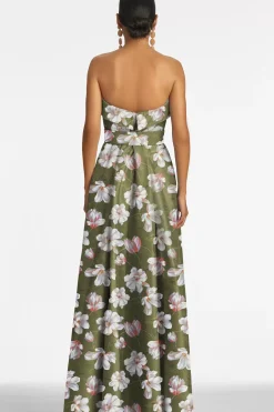 Women Sachin & Babi Gowns-Brielle Gown Moss Magnolia