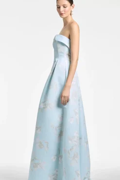 Women Sachin & Babi Gowns-Brielle Gown Sky Venetia Petals