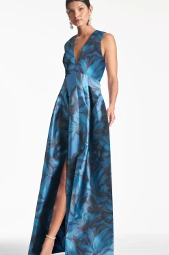 Women Sachin & Babi Gowns-Brooke Gown Tonal Petal