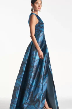 Women Sachin & Babi Gowns-Brooke Gown Tonal Petal