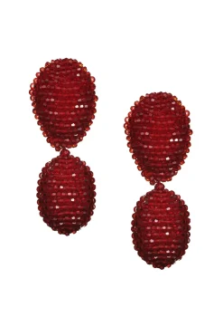 Women Sachin & Babi Earrings-Carina Earrings-Faceted Beads Ruby