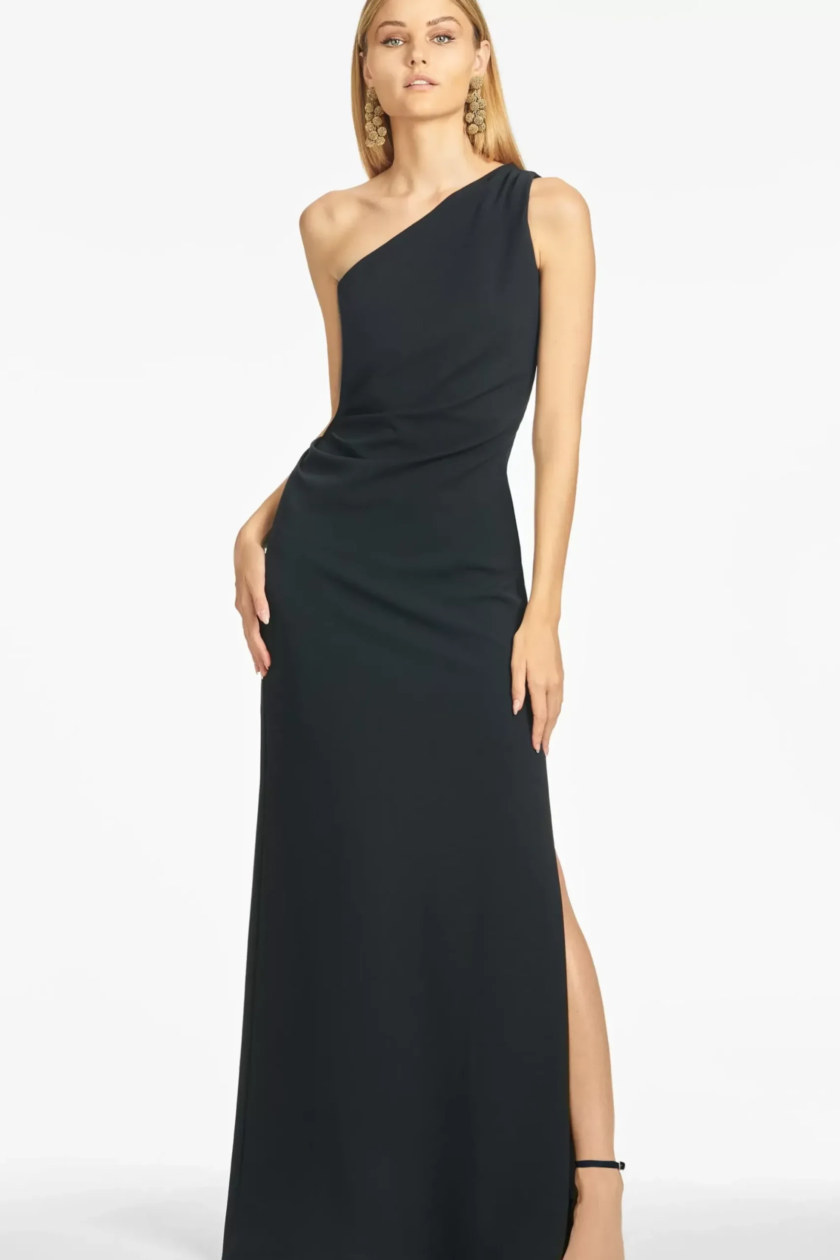 Women Sachin & Babi Gowns-Cece 4-Way Stretch Crepe Gown Navy