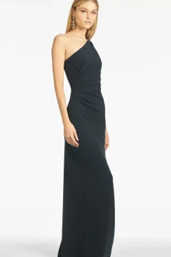 Women Sachin & Babi Gowns-Cece 4-Way Stretch Crepe Gown Navy