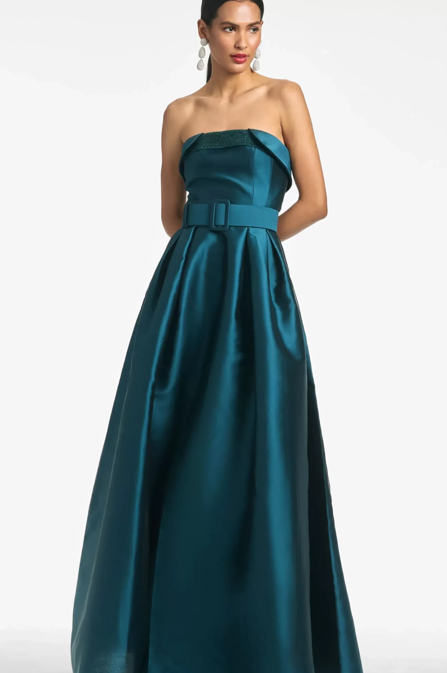 Women Sachin & Babi Gowns-Ceri Gown Deep Teal
