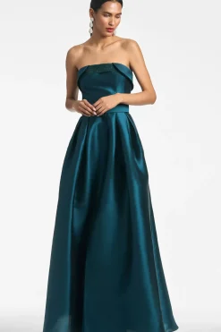 Women Sachin & Babi Gowns-Ceri Gown Deep Teal