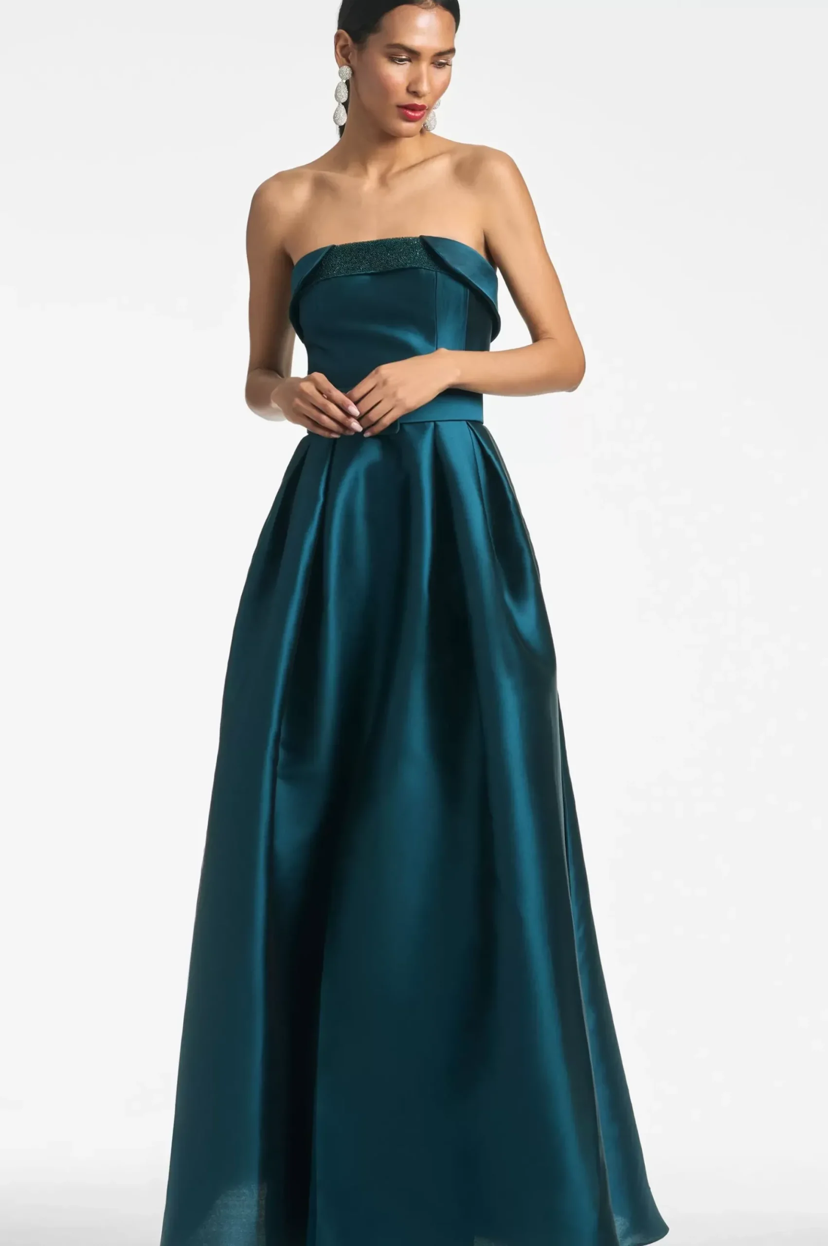 Women Sachin & Babi Gowns-Ceri Gown Deep Teal
