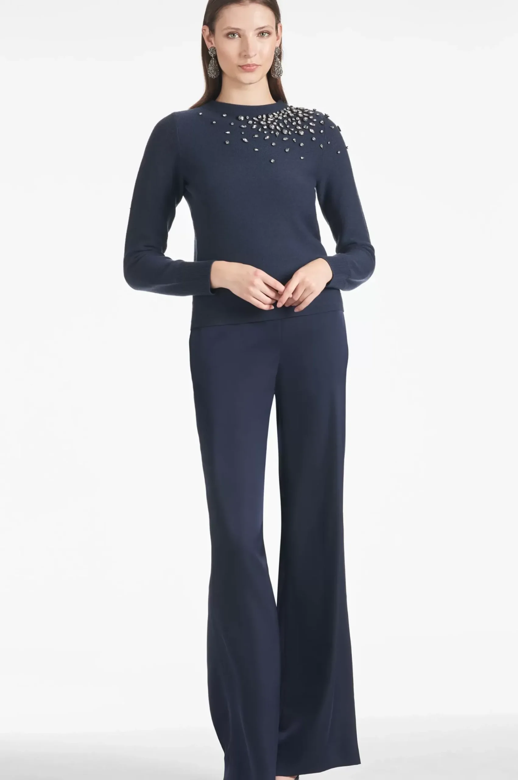 Women Sachin & Babi Knits-Charmaine Knit Heathered Dark Slate