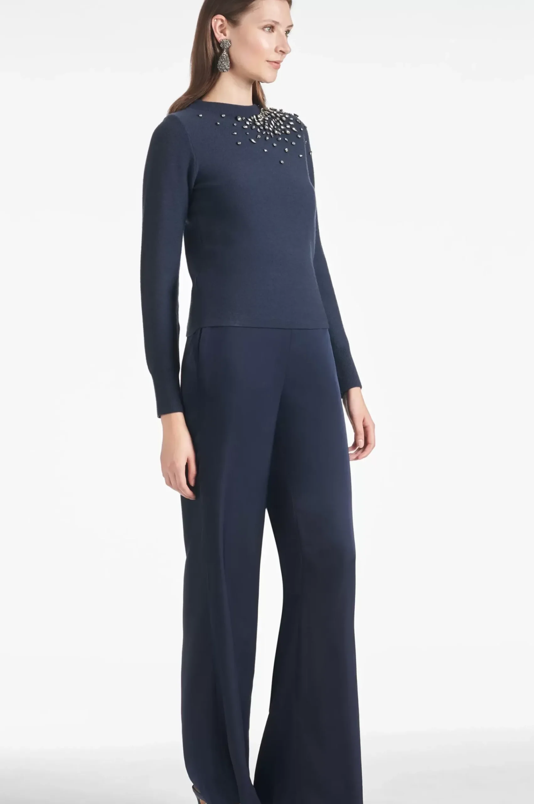 Women Sachin & Babi Knits-Charmaine Knit Heathered Dark Slate