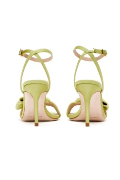Women Sachin & Babi -Chelsea Obi-Bow Open Toe Lime Green