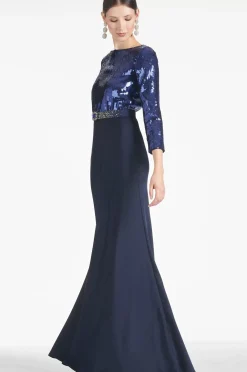 Women Sachin & Babi Gowns-Christabel Gown Sapphire/Midnight