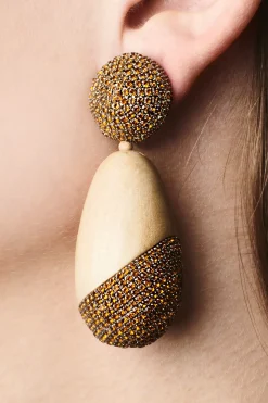 Women Sachin & Babi Earrings-Christina Earrings-Wood/Crystals