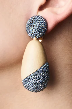 Women Sachin & Babi Earrings-Christina Earrings-Wood/Crystals