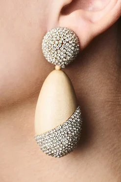 Women Sachin & Babi Earrings-Christina Earrings-Wood/Crystals