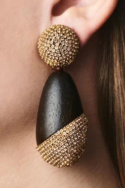 Women Sachin & Babi Earrings-Christina Earrings-Wood/Crystals