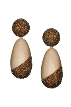 Women Sachin & Babi Earrings-Christina Earrings-Wood/Crystals