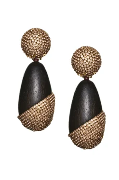 Women Sachin & Babi Earrings-Christina Earrings-Wood/Crystals