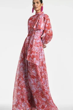 Women Sachin & Babi Gowns-Cinzia Gown-Amaranthus Spray Amaranths Spray