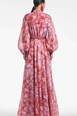 Women Sachin & Babi Gowns-Cinzia Gown-Amaranthus Spray Amaranths Spray