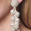 Women Sachin & Babi Earrings-Coconut Earrings-Crystals/Pearls Clear/Pearl