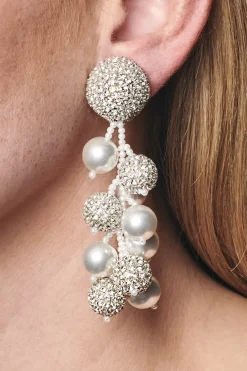 Women Sachin & Babi Earrings-Coconut Earrings-Crystals/Pearls Clear/Pearl
