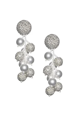 Women Sachin & Babi Earrings-Coconut Earrings-Crystals/Pearls Clear/Pearl