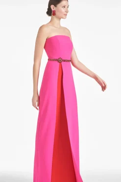 Women Sachin & Babi Gowns-Daniella Gown Electric Pink/Red