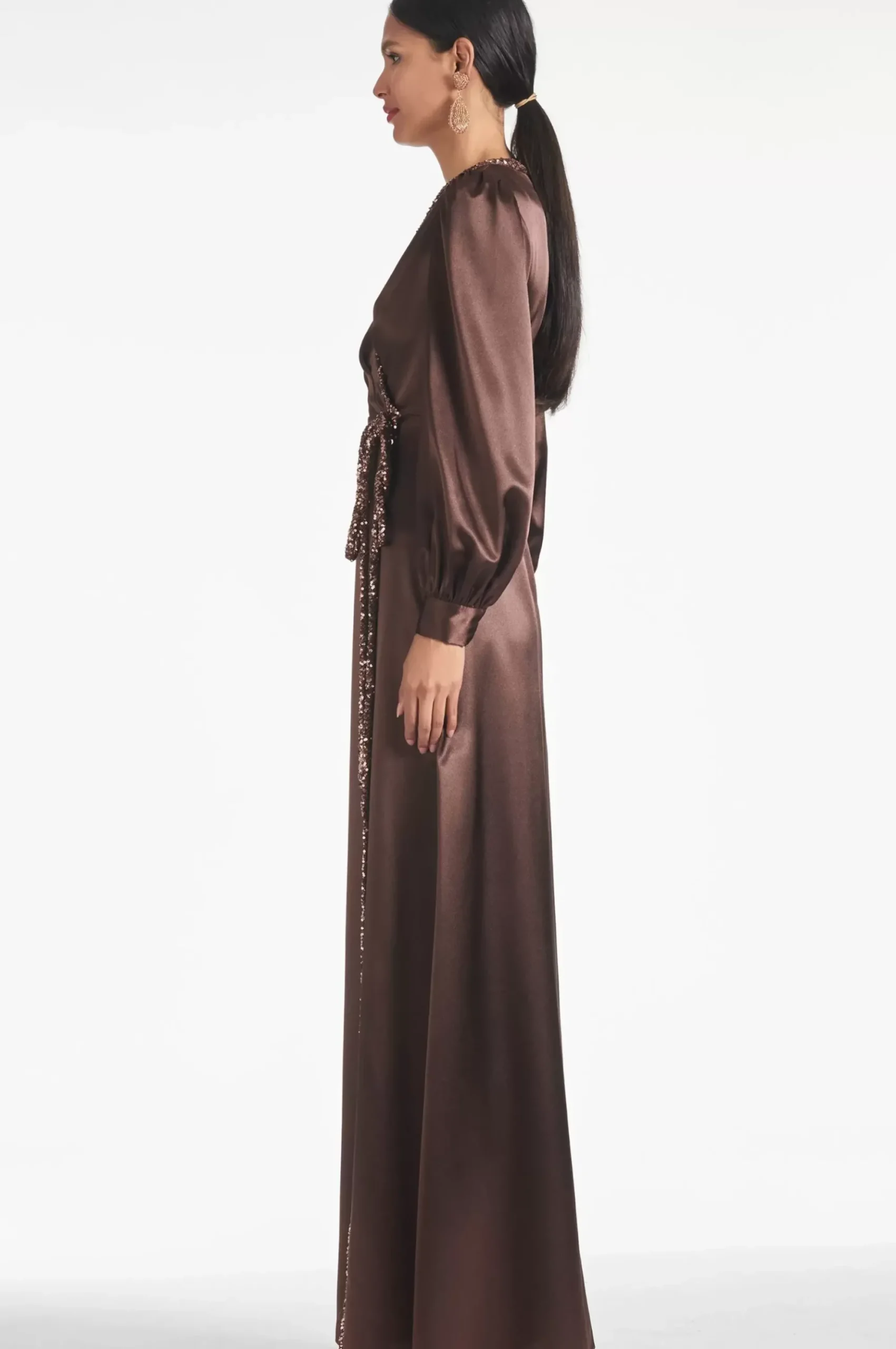 Women Sachin & Babi Gowns-Dorthea Gown Espresso