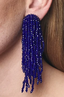 Women Sachin & Babi Earrings-Fountain Earrings-Faceted Beads