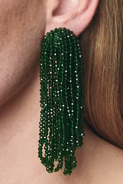 Women Sachin & Babi Earrings-Fountain Earrings-Faceted Beads