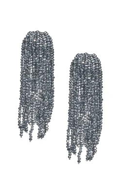 Women Sachin & Babi Earrings-Fountain Earrings-Metallic Faceted Beads