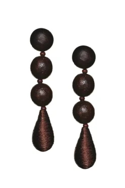 Women Sachin & Babi Earrings-Frida Earrings-Wood Robles Wood & Metallic Bronze