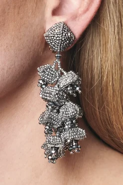 Women Sachin & Babi Earrings-Grapes Earrings-Smooth Beads