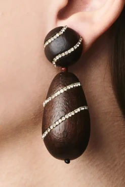 Women Sachin & Babi Earrings-Hudson Earrings-Wood/Crystals