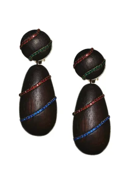 Women Sachin & Babi Earrings-Hudson Earrings-Wood/Crystals