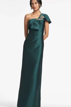 Women Sachin & Babi Gowns-Ines Gown Forest Green