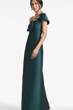 Women Sachin & Babi Gowns-Ines Gown Forest Green