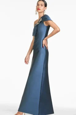 Women Sachin & Babi Gowns-Ines Gown Steel Blue