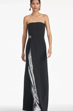 Women Sachin & Babi Gowns-Ivy Gown Black/Silver